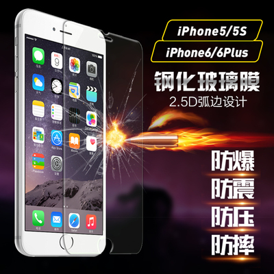 标题优化:iphone6刚化膜 苹果6plus/5c/5s/4s钢化玻璃膜 高清防刮防爆包邮