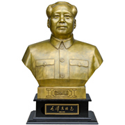 客厅伟人人物毛泽东黄铜半身铜像雕塑工艺摆件毛主席家居装饰工艺