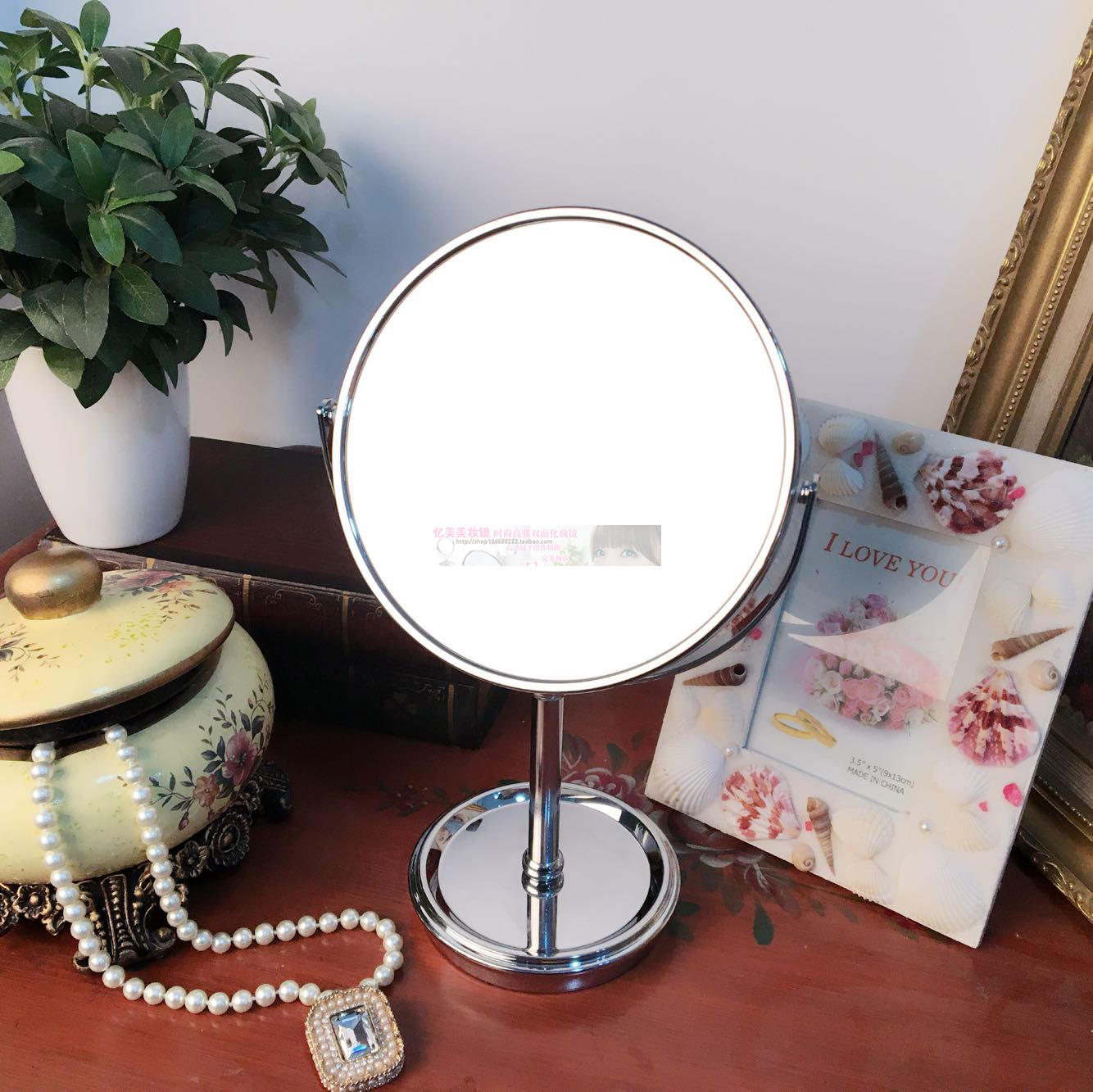 Recalling the United States multi-function Storage Cosmetic mirror European style Two-sided Mirror marry Princess Mirror Take it with you Portable Beauty Mirrorin the Residential furniture , Mirrors , Mirror category - from Buy2taobao.com to provide professional Taobao agent buy service