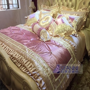 欧式法式奢华床上用品婚庆美式家纺别墅软装新古典床品四件套