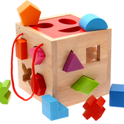 婴幼儿童多孔配对积木宝宝玩具智力盒早教益智0-1-2-3岁形状认知