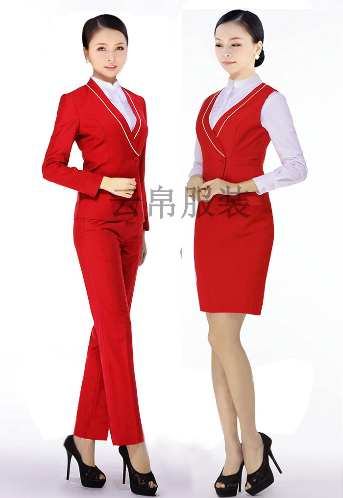新款空姐制服商场酒店售楼前台迎宾珠宝美容院女职业西装马夹套装|ruв категории Женская одежда, костюм/студенты школьную форму/обмундирования, профессионального женский костюм - от Buy2taobao.com для оказания профессиональной услуги покупки агента Taobao