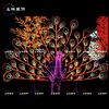 名样大型户外街道孔雀开屏灯饰节日led灯装饰铁艺孔雀图案装饰