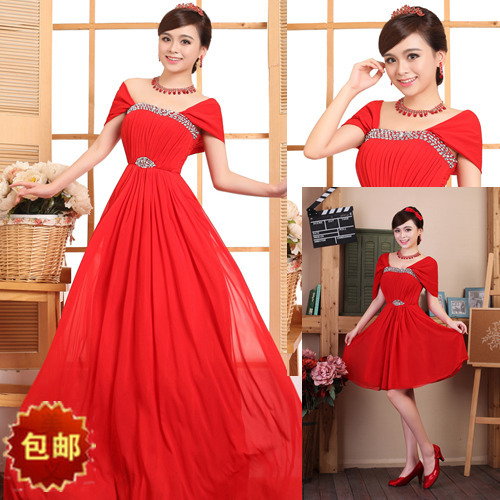 免邮新娘红色/加大码绑带结婚礼服裙/胖mm新长短款2018/敬酒服在类目 女装/女士精品, 婚纱/旗袍/礼服, 礼服/晚装中 - 来自Buy2taobao.com提供专业的淘宝代购服务