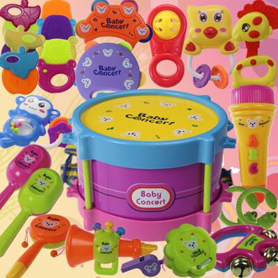 婴儿玩具 摇玲 0-1岁宝宝玩具牙胶套装新生儿益智早教幼儿手摇铃