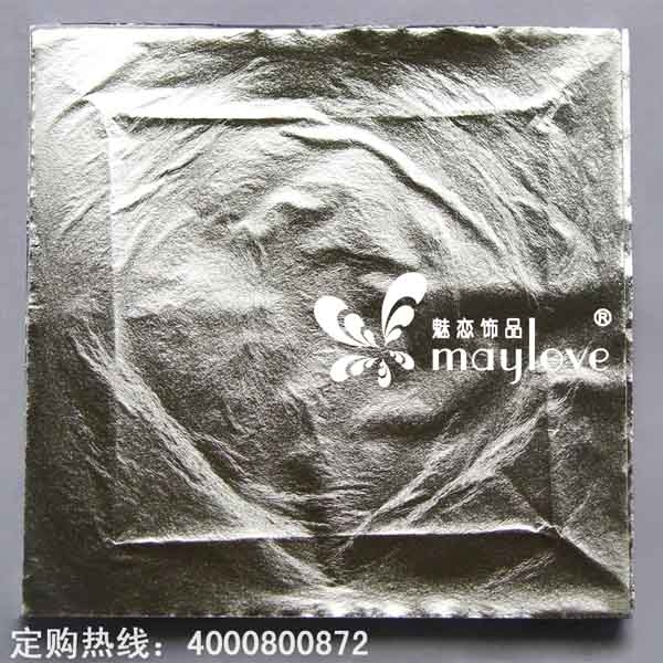优质银箔金箔 最接近真银效果 装饰贴银箔纸 14*14cm 高仿银箔|msdalam kategori bahan binaan asas, bahan-bahan hiasan yang baru, daun emas - dari Buy2taobao.com untuk memberikan perkhidmatan ejen Taobao profesional membeli