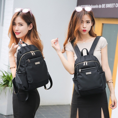 蔻尊2016新款韩版双肩包女尼龙牛津布妈咪包包简约百搭休闲小背包