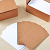 5盒卡片纸留言卡纸空白英文，单词卡牛皮纸小卡片明信片100张