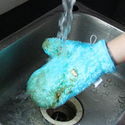 韩国木纤维不沾油，洗碗手套防水不掉毛厨房家用家务清洁刷碗手套