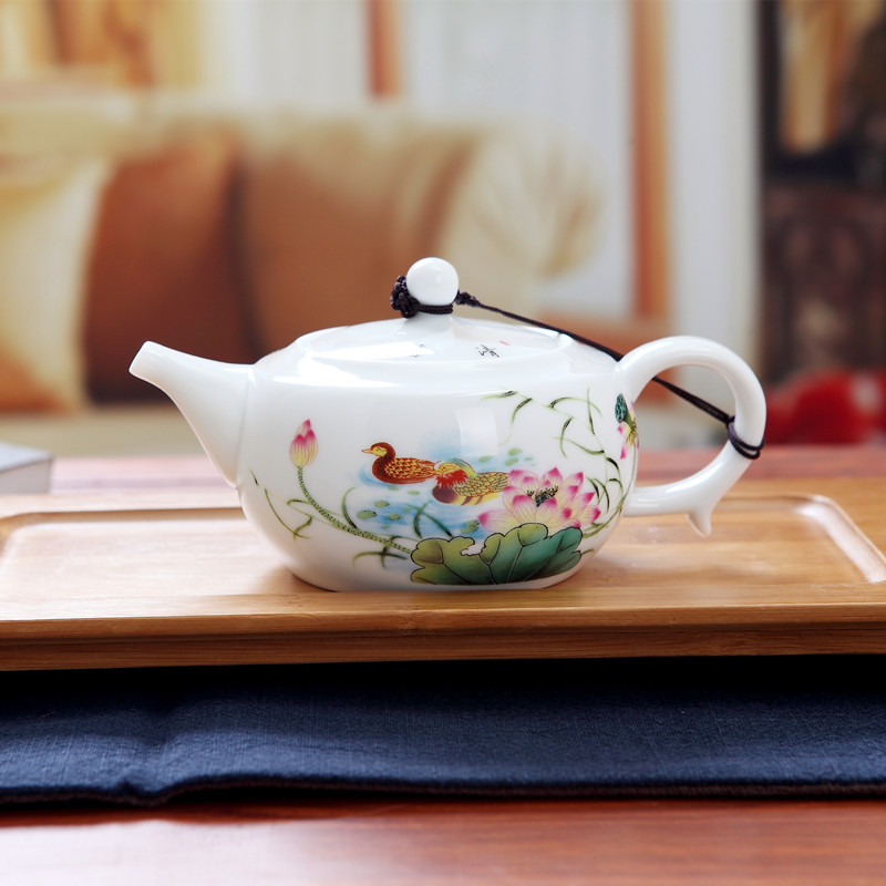 景德镇陶瓷茶壶骨质瓷功夫小茶壶迷你壶手把件过滤品茶壶摆件礼品在类目 餐饮具, 茶具, 茶壶中 - 来自Buy2taobao.com提供专业的淘宝代购服务