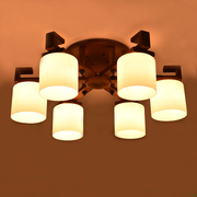 美式吸顶灯中式实木，地中海欧式简约led客厅，灯卧室大厅灯