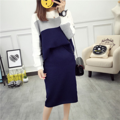 秋季针织套装女时尚两件套包臀裙秋装女装毛衣