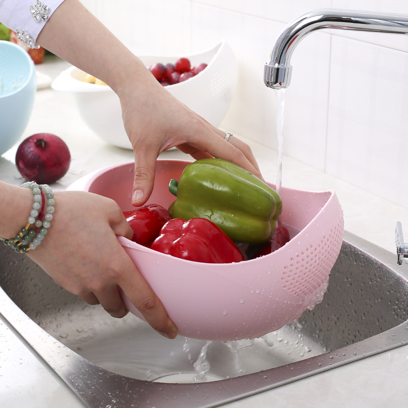 Colorful thickening kitchen Wash rice is Wash rice sieve Wash rice Plastic Leachate Vegetable Basket Vegetables basketin the Decoration main material , Kitchen , Sink Accessories , Drain Basket category - from Buy2taobao.com to provide professional Taobao agent buy service