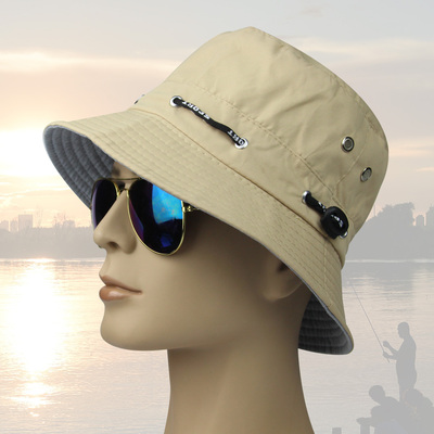 户外帽子男夏天渔夫帽夏季遮阳帽男士防晒帽太阳帽登山钓鱼帽盆帽