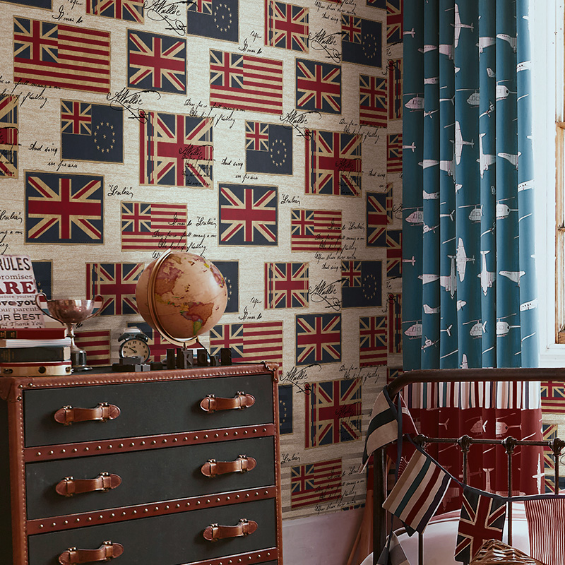 Retro Reminiscence England Union Jack Alphabet Plain paper wallpaper a living room Bedroom wall Children's room wallpaperin the Decoration main material , Wallpaper , Pure paper wallpaper category - from Buy2taobao.com to provide professional Taobao agent buy service