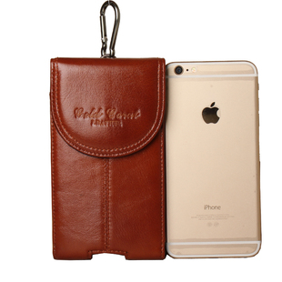 真皮腰包5.3寸5.5寸5.8寸6寸6.3寸苹果牛皮手机，包穿皮带单层竖款