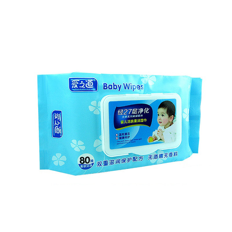 爱之道婴儿洁肤柔润湿巾80抽（单包装）包邮