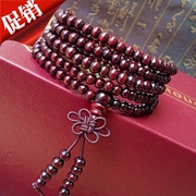 s394泰国檀木佛珠手链，紫檀香木多层手串手饰品
