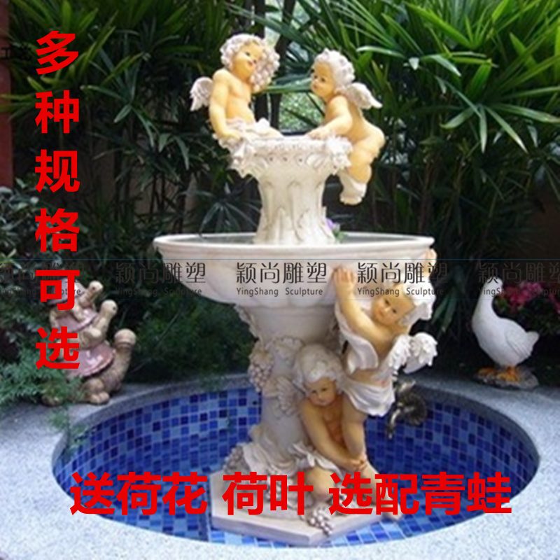 欧式玻璃钢人物雕塑艺术品客厅户外落地摆设可定制作天使流水喷泉在类目 家居饰品, 摆件中 - 来自Buy2taobao.com提供专业的淘宝代购服务