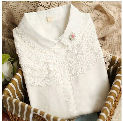 2018 Spring Korean Edition pregnant woman shirt Base coat Long sleeve lace Doll collar jacket Easy Large have cash less than that is registered in the accountsin the Maternity/Maternal supplies/Nutrition , Maternity , Shirt/Chiffon shirt category - from Buy2taobao.com to provide professional Taobao agent buy service