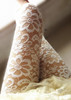 韩国 高品质蕾丝打底长裤 性感复古镂空花朵九分裤 彩色小脚裤