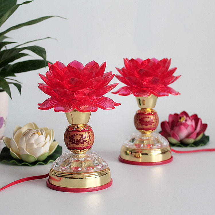 LED Colorful lotus lamp Long light Lamp supply make offerings to Buddha oil lamp burning in front of the statue of Buddha Lotus lamp household Plug in Altar Headlightin the Festive supplies/Gift , Light , Lotus lamp/Lanterns category - from Buy2taobao.com to provide professional Taobao agent buy service