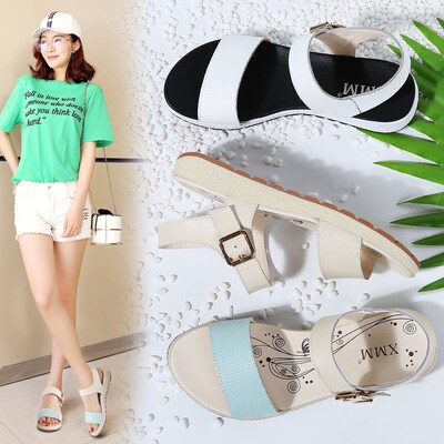 韩版孕妇凉鞋女夏大码2017新款百搭学生学院平底41-43软妹女鞋40