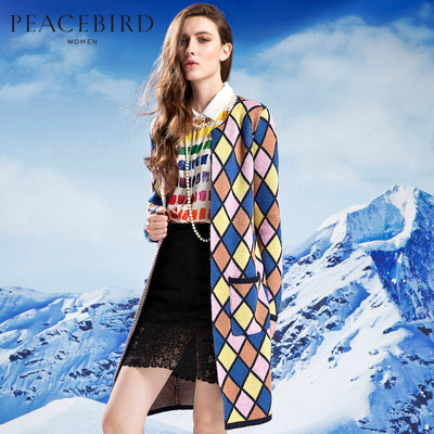 <em>太平鸟2014</em>秋<em>冬装</em>上新款女装毛针织衫外套 长