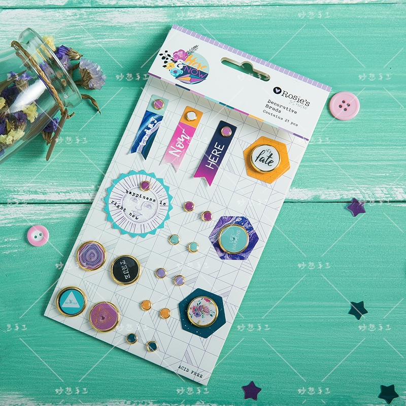 Fancy handwork Rosie At this moment pattern Drip glue Feet nailed Brads Decorative nails New productsin the Toy/Childs/Puzzle/Building block/Model , Handmade/Creative DIY , Other handmade category - from Buy2taobao.com to provide professional Taobao agent buy service