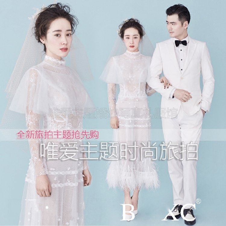 2018影楼新款主题婚纱摄影服装唯美文艺蕾丝透视旅拍中裙韩版礼服在类目 女装/女士精品, 婚纱/旗袍/礼服, 婚纱中 - 来自Buy2taobao.com提供专业的淘宝代购服务