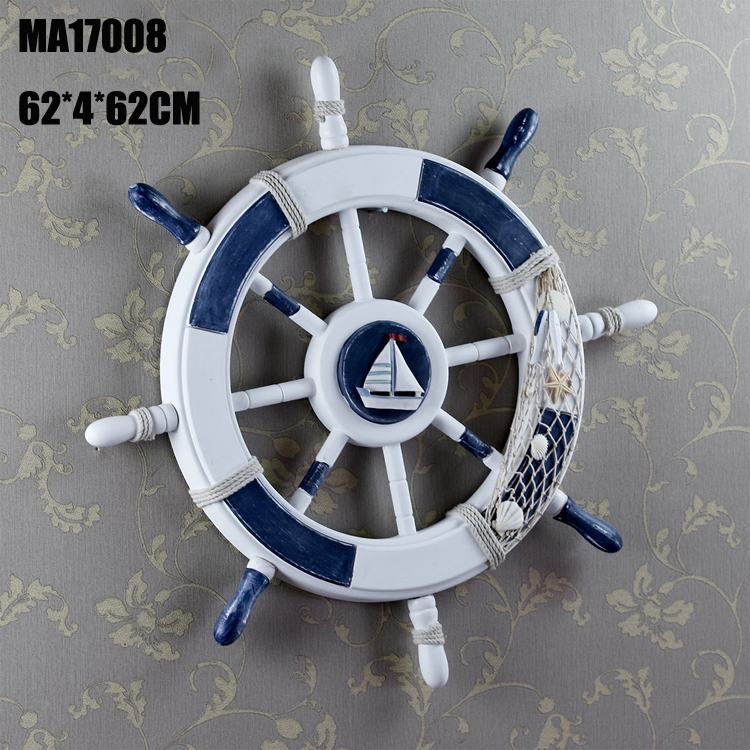 Rudder Mediterranean Sea style Retro bar Coffee shop ornament Wall decoration Wall hangings woodiness Rudder Pendantsin the Home accessories , Mural category - from Buy2taobao.com to provide professional Taobao agent buy service