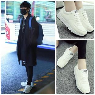 tfboys同款鞋子2024春季王俊凯同款韩版运动鞋，女生跑步鞋板鞋