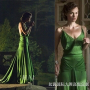 高级定制欧美大牌赎罪同款吊带，重磅真丝绿色，连衣裙礼服裙性感时尚