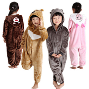 灰太狼连身衣熊大熊(熊大熊)二美羊羊卡通动物连体，睡衣男女儿童演出如厕版