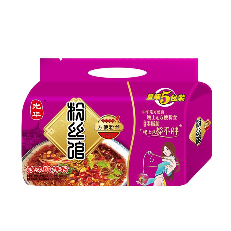 【天猫超市】今麦郎光华粉丝馆酸辣粉五连包98g*5包方便速食