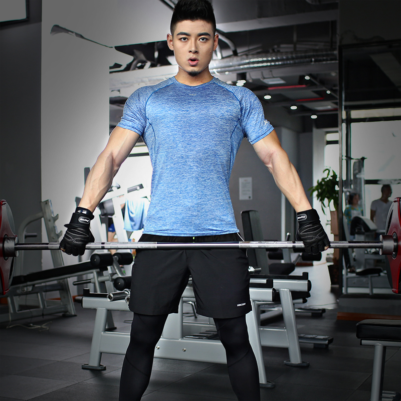 健身服男套装跑步运动套装三件套秋冬速干紧身衣健身房训练篮球服