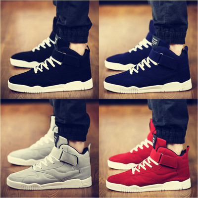 2015秋冬季男士高帮鞋男潮流棉鞋雪地靴男韩版休闲板鞋街舞潮鞋子