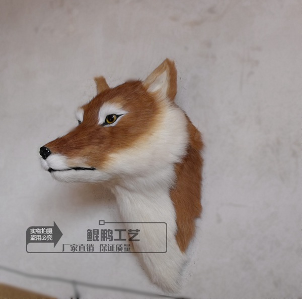 包邮仿真狐狸头 壁饰壁挂立体装饰 创意动物头墙饰装饰品客厅酒吧|msdalam kategori Aksesori rumah, mural - dari Buy2taobao.com untuk memberikan perkhidmatan ejen Taobao profesional membeli