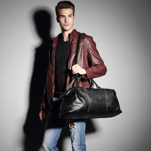 man genuine leather portable Travelling bag Imported Retro Top layer leather One shoulder luggage Bag Europe and America Short High-capacityin the Leather/Lady bags/Men's bag, Bag category - from Buy2taobao.com to provide professional Taobao agent buy service