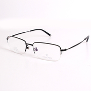 罗马贵族 纯钛半框眼镜架 男士时尚商务眼镜 超轻近视镜框R2581