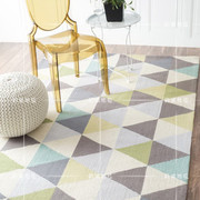 简约欧式美式彩色三角，地毯客厅茶几沙发，地毯卧室床边手工腈纶定制