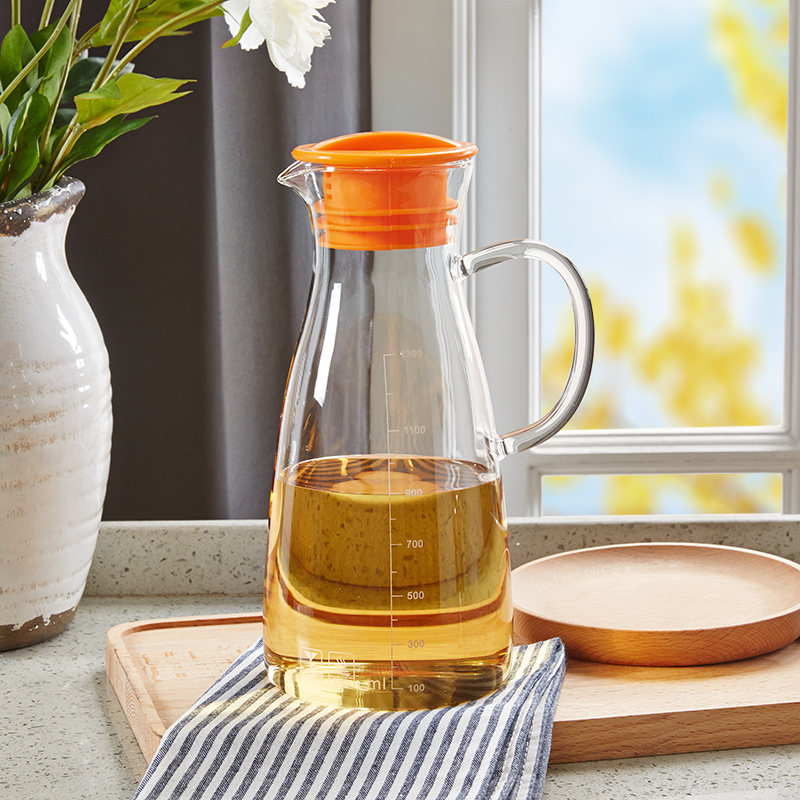 创意家用冷水壶耐热凉水壶大容量玻璃果汁壶扎