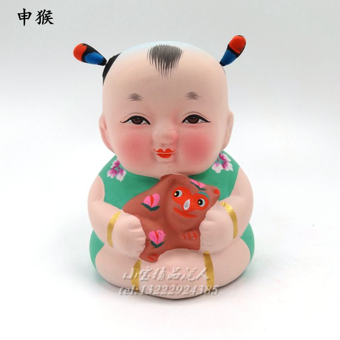 惠山泥人《十二生肖-申猴》手工艺品 送礼尚品 无锡特产 生日礼物在类目 特色手工艺, 地区民间特色手工艺, 泥人/泥塑/面塑中 - 来自Buy2taobao.com提供专业的淘宝代购服务