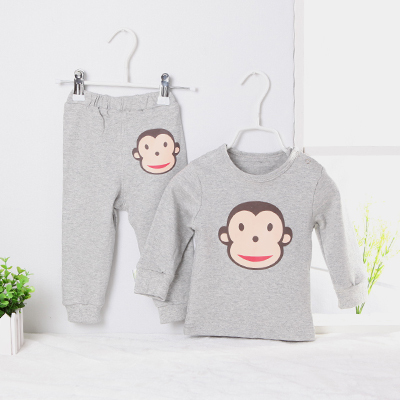 婴儿内衣全棉套装男女宝宝秋衣套儿童内衣春秋肩开扣春装纯棉衣服