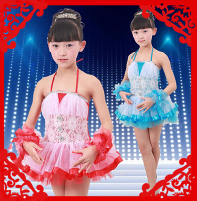 标题优化:六一儿童节女童拉丁舞蹈裙服装表演服中大童现代舞蹈演出服新款