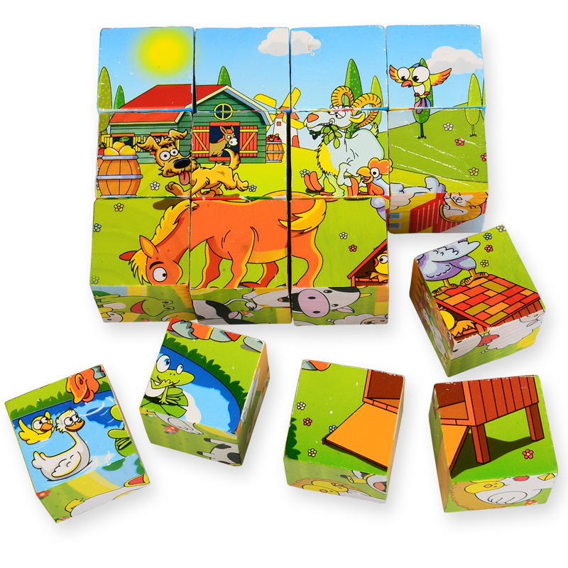 16 Six face painting Cartoon animation Jigsaw puzzle baby children Three-dimensional building blocks Intelligence toys 3-9 yearin the Toy/Childs/Puzzle/Building block/Model , Beads/Jigsaw/Pair/Disassembly/Beat Toy , Jigsaw/Puzzle category - from Buy2taobao.com to provide professional Taobao agent buy service