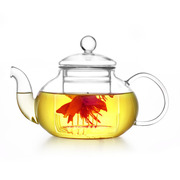 过滤玻璃 花茶壶 耐热透明带盖加热泡茶壶 花草茶具 600ml