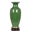 景德镇陶瓷器大花瓶仿古钧瓷绿色瓷瓶富贵竹插花器客厅装饰品摆件