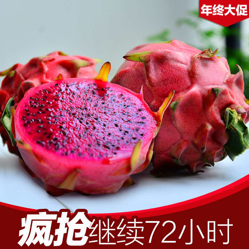 正宗海南养殖越南品种 红心火龙果 新鲜水果红