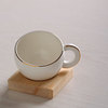 欧式陶瓷杯咖啡杯，套装金边创意骨瓷咖啡，杯碟送勺